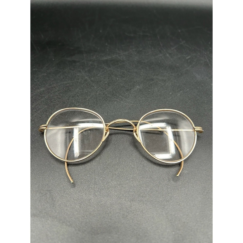 VTG AO American Optic 1/10-12K Gold Filled Round Wire Frame Eyeglasses